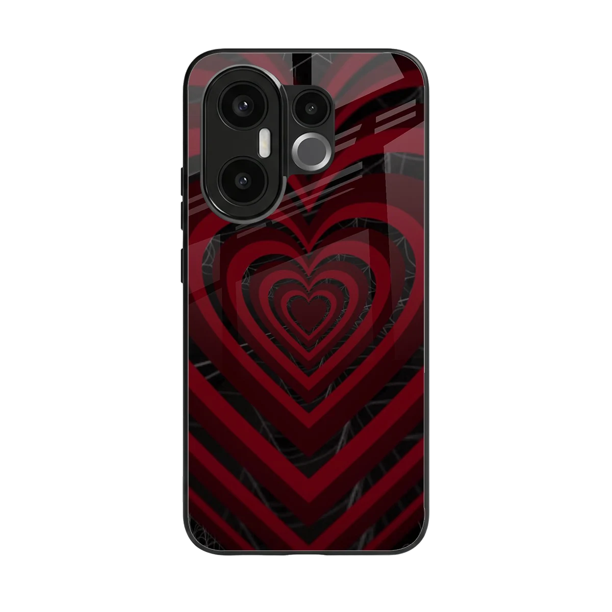 Y2K Hearts X Spider back phone cover | glass case for vivo x200 fe