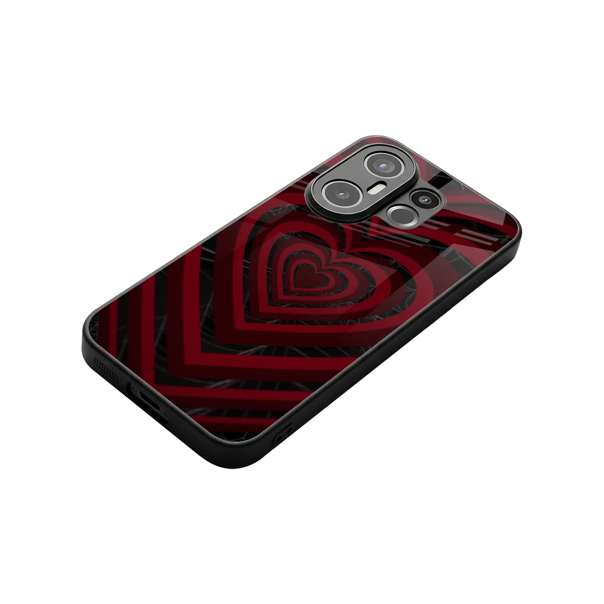 Y2K Hearts X Spider stylish phone case for vivo x200 fe | glossy glass and slim fit