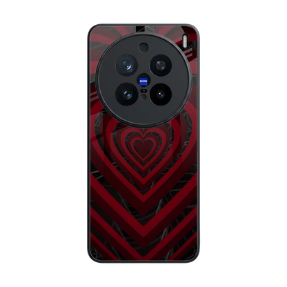 Y2K Hearts X Spider back phone cover | glass case for vivo x200 pro
