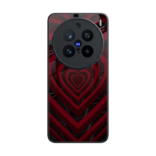 Y2K Hearts X Spider back phone cover | glass case for vivo x200 pro