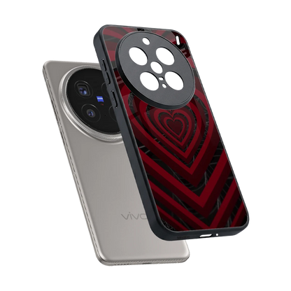 Y2K Hearts X Spider sleek vivo x200 pro cover with tempered glass back and TPU edges