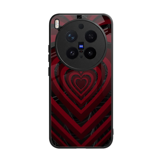 Y2K Hearts X Spider back phone cover | glass case for vivo x300 pro
