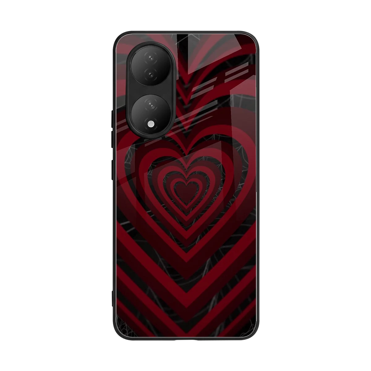 Y2K Hearts X Spider back phone cover | glass case for Vivo-y100