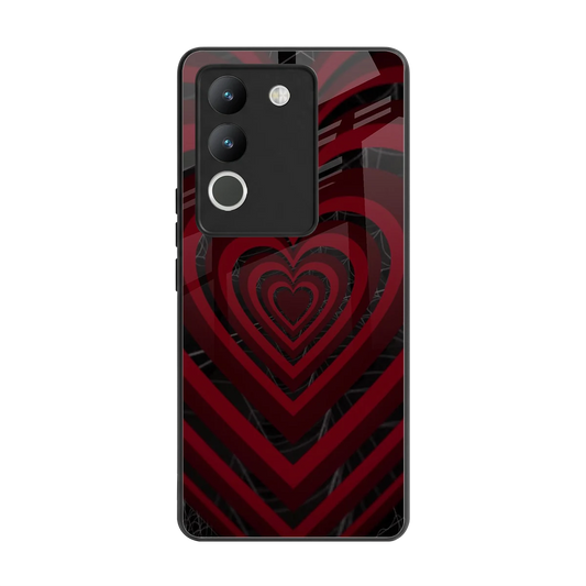 Y2K Hearts X Spider back phone cover | glass case for vivo y200 5g