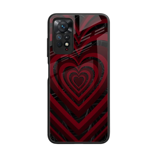 Y2K Hearts X Spider back phone cover | glass case for redmi note 11 pro