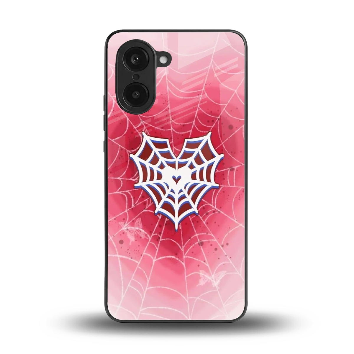 Y2K Hearts X Web back phone cover | glass case for oneplus nord ce5 5g