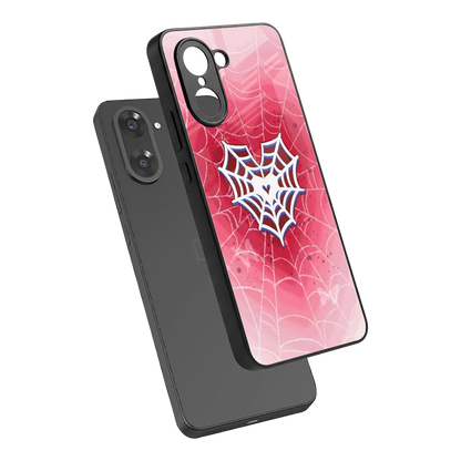 Y2K Hearts X Web sleek oneplus nord ce5 5g cover with tempered glass back and TPU edges