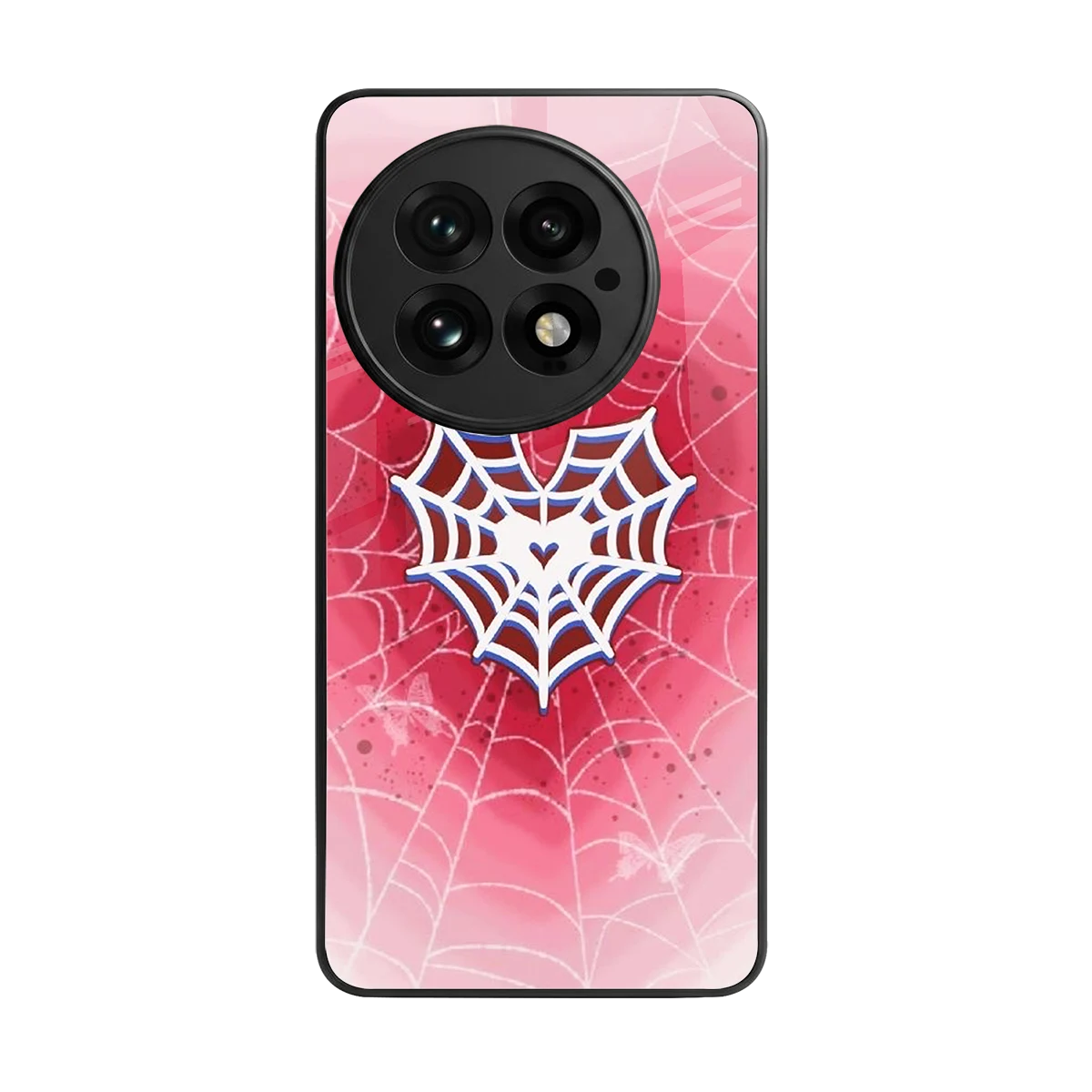Y2K Hearts X Web back phone cover | glass case for oneplus 13
