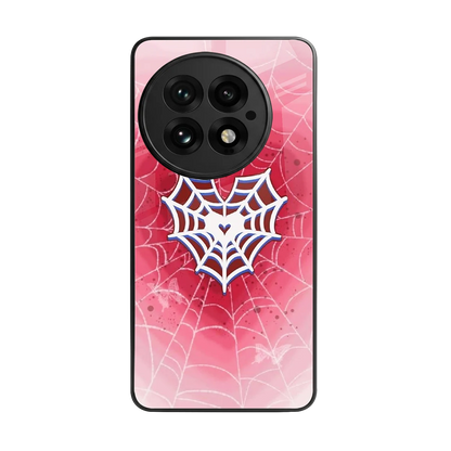 Y2K Hearts X Web back phone cover | glass case for oneplus 13