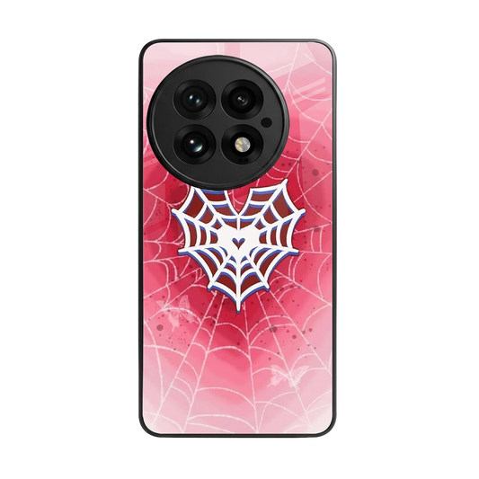 Y2K Hearts X Web back phone cover | glass case for oneplus 13