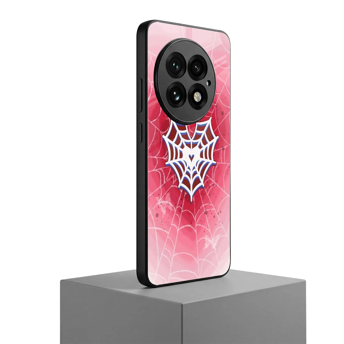 Y2K Hearts X Web oneplus 13 mobile cover | shockproof glass phone case
