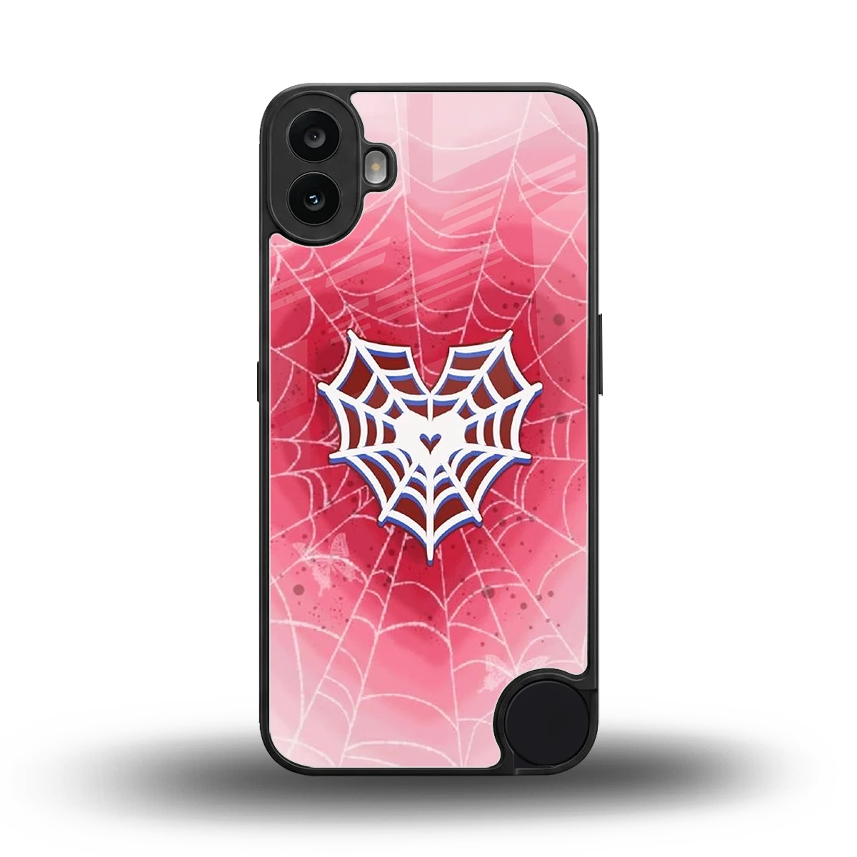 Y2K Hearts X Web back phone cover | glass case for cmf nothing phone 1