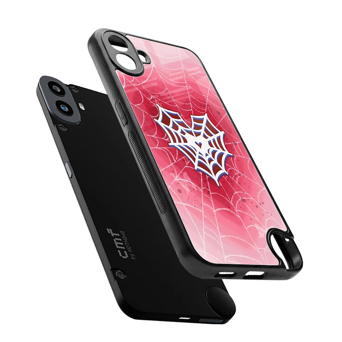 Y2K Hearts X Web sleek cmf nothing phone 1 cover with tempered glass back and TPU edges
