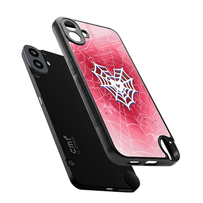 Y2K Hearts X Web sleek cmf nothing phone 1 cover with tempered glass back and TPU edges