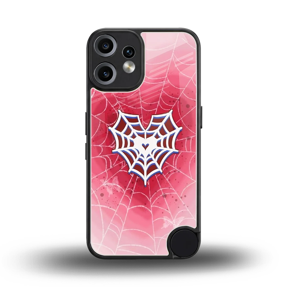 Y2K Hearts X Web back phone cover | glass case for cmf nothing phone 2 pro