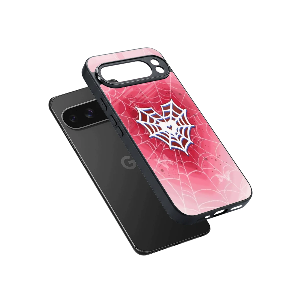 Y2K Hearts X Web sleek google pixel 10 pro xl cover with tempered glass back and TPU edges
