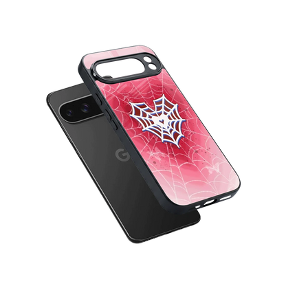 Y2K Hearts X Web sleek google pixel 10 pro xl cover with tempered glass back and TPU edges