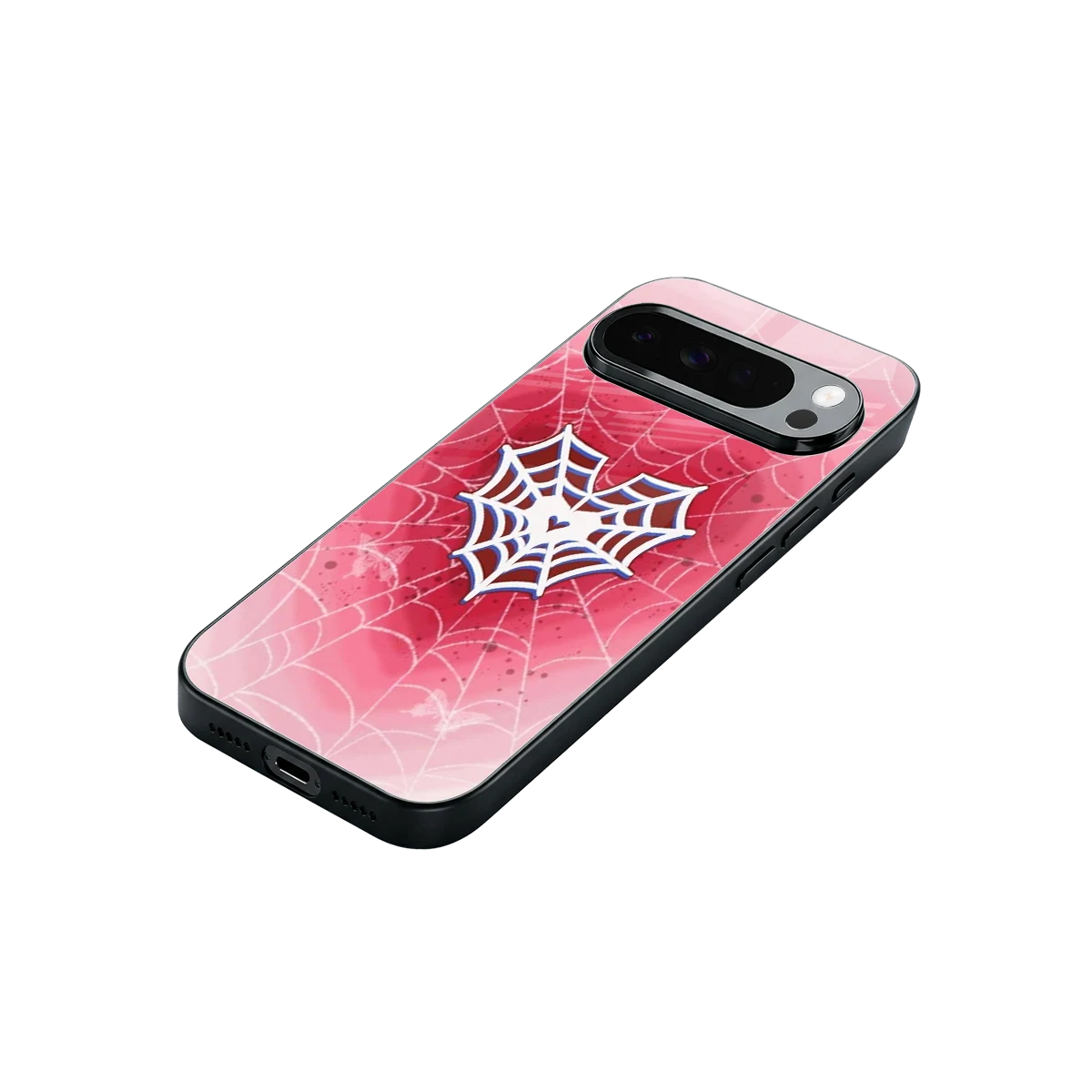 Y2K Hearts X Web stylish phone case for google pixel 10 pro xl | glossy glass and slim fit