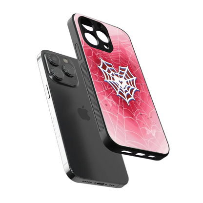 Y2K Hearts X Web sleek iphone 13 pro cover with tempered glass back and TPU edges