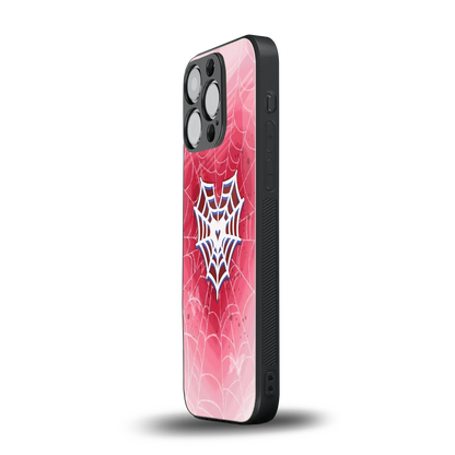 Y2K Hearts X Web iphone 16 pro mobile cover | shockproof glass phone case