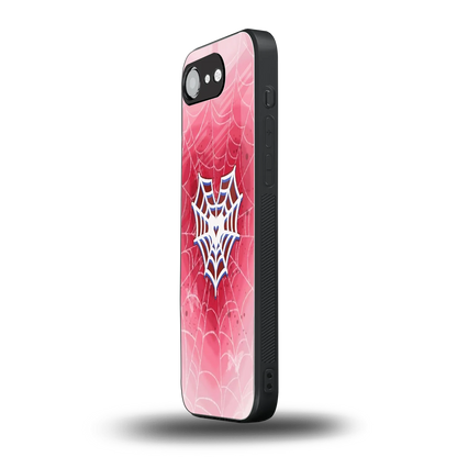 Y2K Hearts X Web iphone 16e mobile cover | shockproof glass phone case