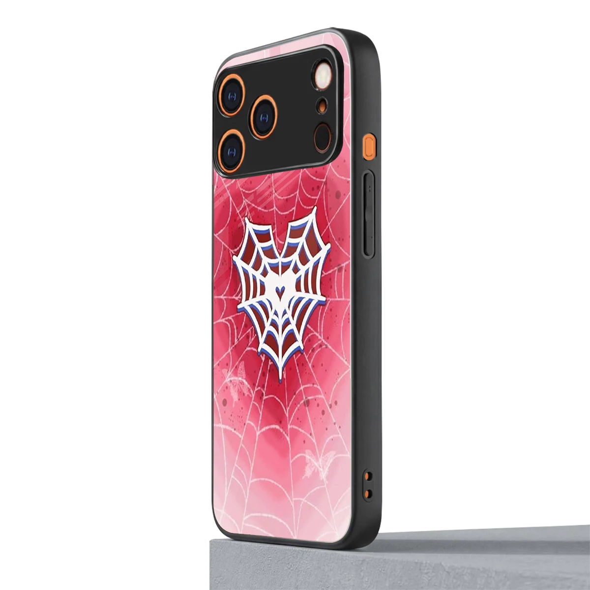 Y2K Hearts X Web iphone 17 pro max mobile cover | shockproof glass phone case
