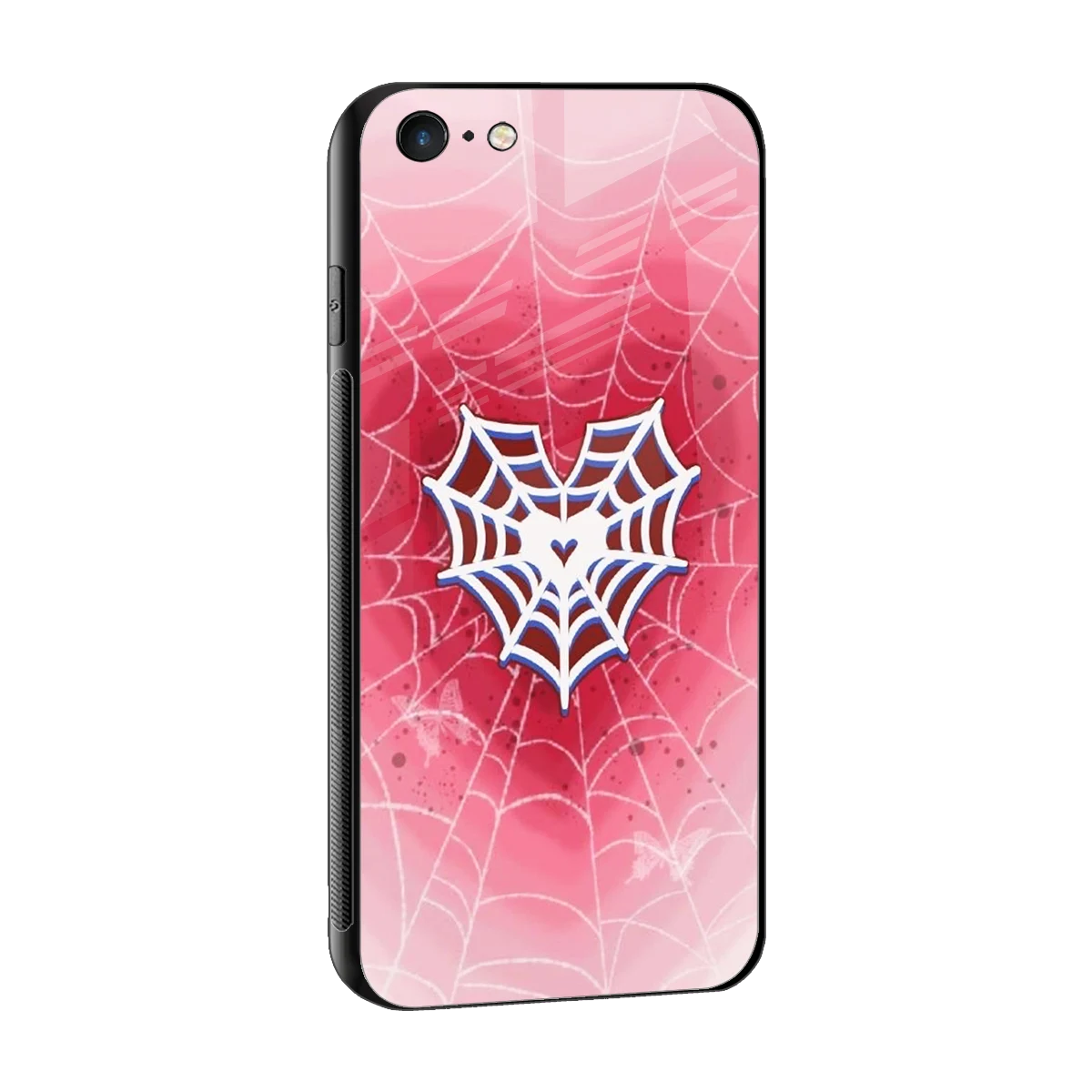 Y2K Hearts X Web sleek iphone 6 cover with tempered glass back and TPU edges