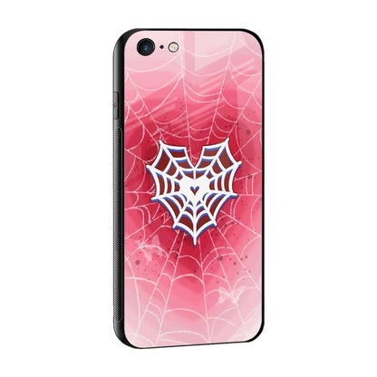 Y2K Hearts X Web sleek iphone 6s cover with tempered glass back and TPU edges