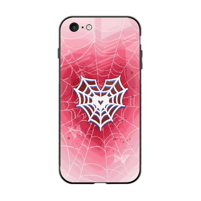 Y2K Hearts X Web back phone cover | glass case for iphone 6s