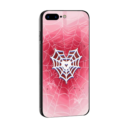Y2K Hearts X Web sleek iphone 7 plus cover with tempered glass back and TPU edges