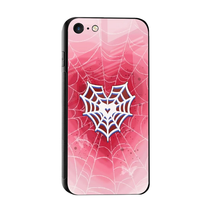 Y2K Hearts X Web sleek iphone 7 cover with tempered glass back and TPU edges