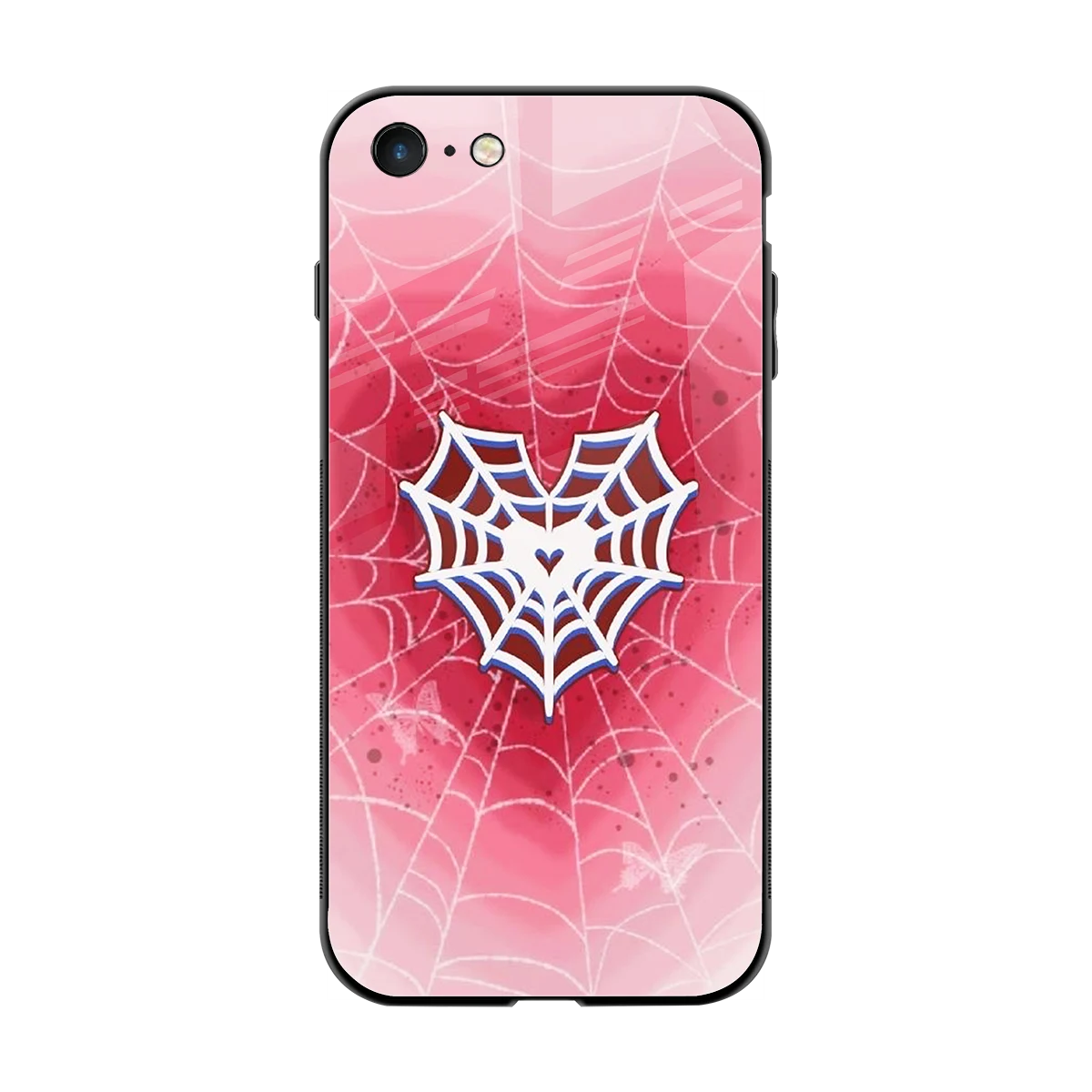 Y2K Hearts X Web back phone cover | glass case for iphone 7