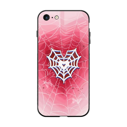 Y2K Hearts X Web back phone cover | glass case for iphone 7