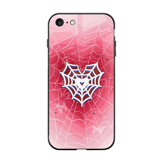 Y2K Hearts X Web back phone cover | glass case for iphone 8