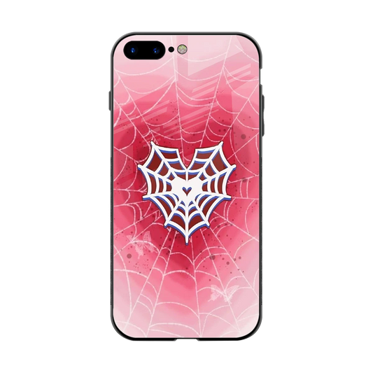 Y2K Hearts X Web back phone cover | glass case for iphone 7 plus