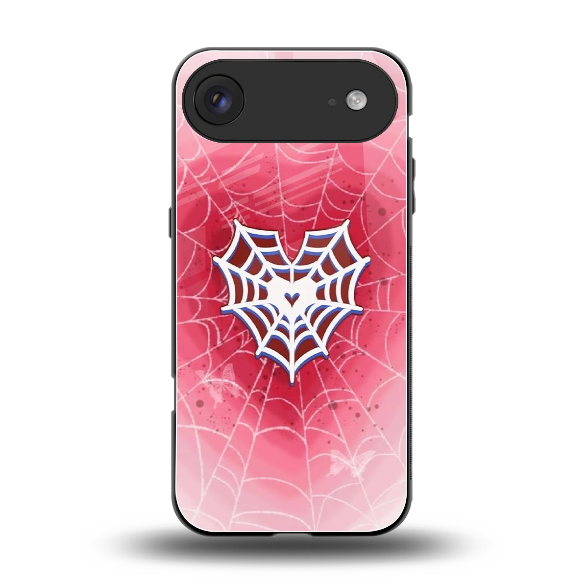 Y2K Hearts X Web back phone cover | glass case for iphone air