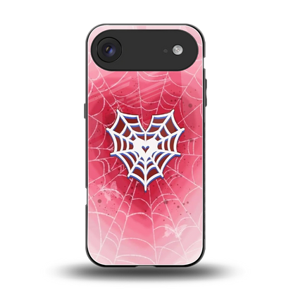 Y2K Hearts X Web back phone cover | glass case for iphone air