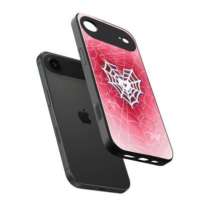 Y2K Hearts X Web sleek iphone air cover with tempered glass back and TPU edges