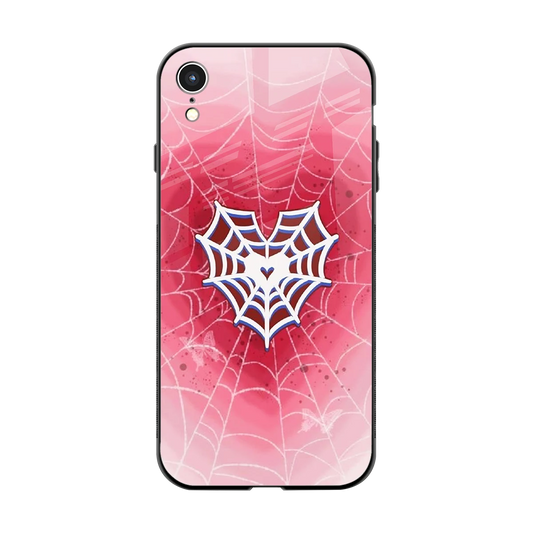 Y2K Hearts X Web back phone cover | glass case for iphone xr