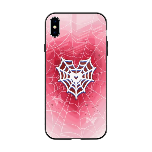 Y2K Hearts X Web back phone cover | glass case for iphone xs max