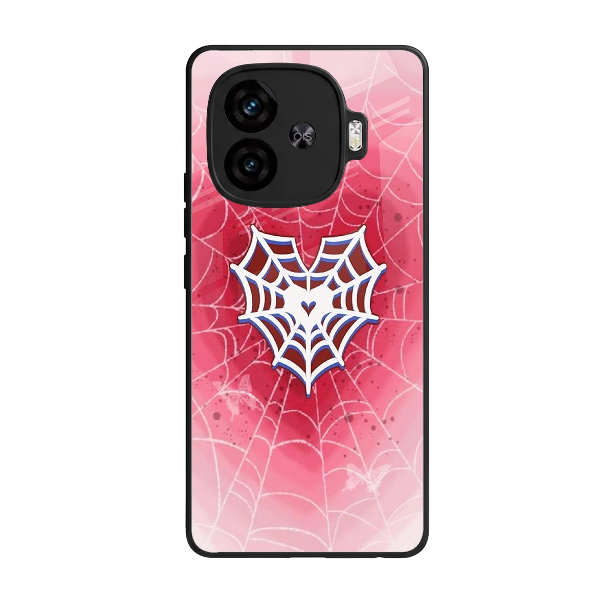 Y2K Hearts X Web back phone cover | glass case for iqoo neo 10r 5g