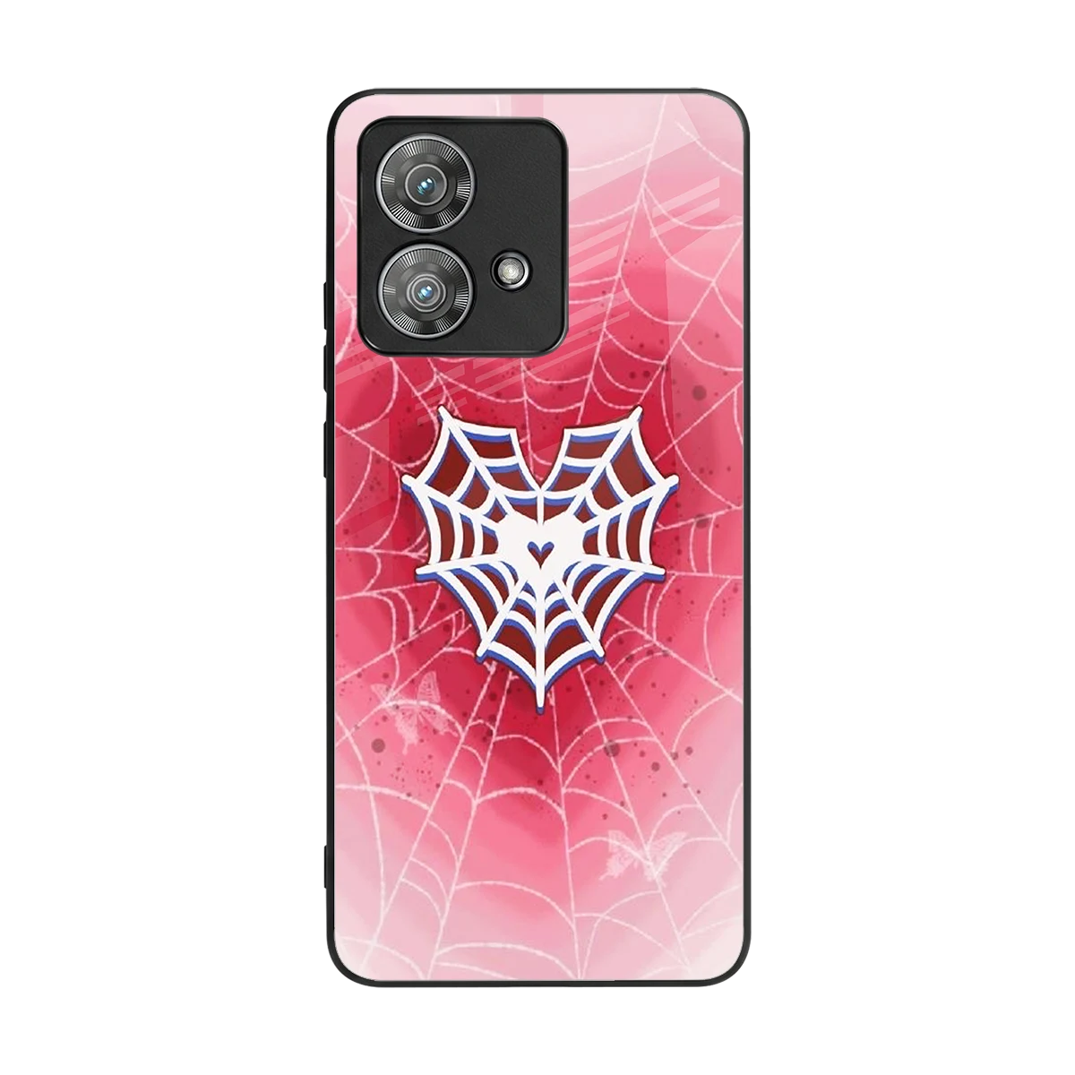Y2K Hearts X Web back phone cover | glass case for motorola edge 40 neo 5g
