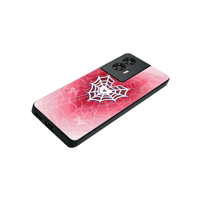 Y2K Hearts X Web stylish phone case for motorola edge 50 fusion | glossy glass and slim fit