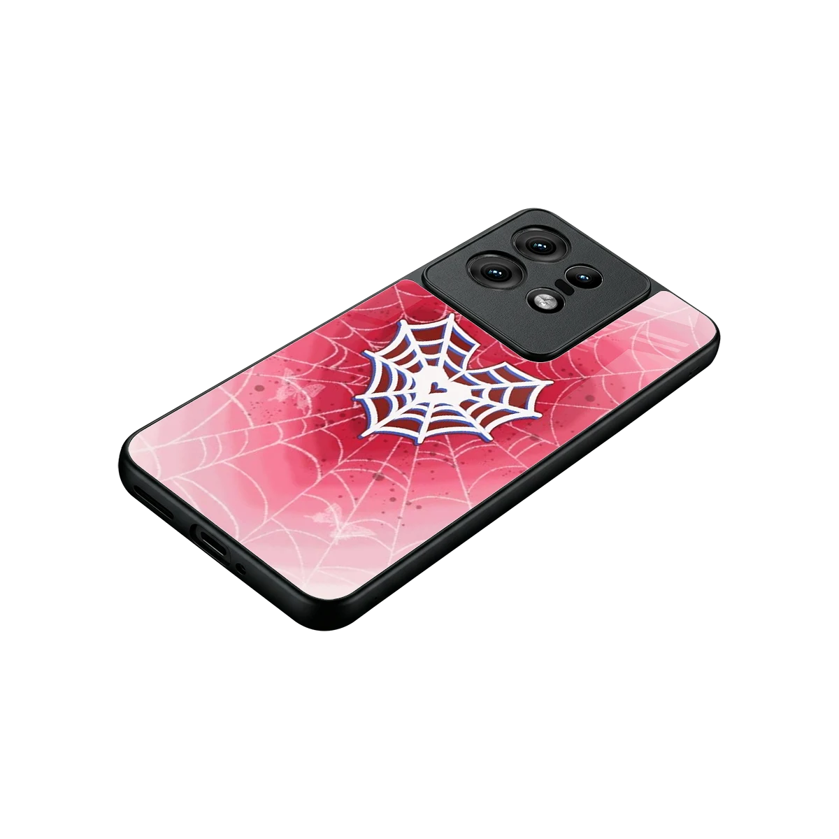 Y2K Hearts X Web stylish phone case for motorola edge 50 pro | glossy glass and slim fit