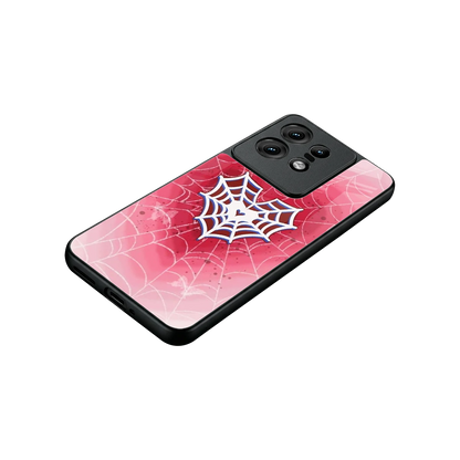 Y2K Hearts X Web stylish phone case for motorola edge 50 pro | glossy glass and slim fit