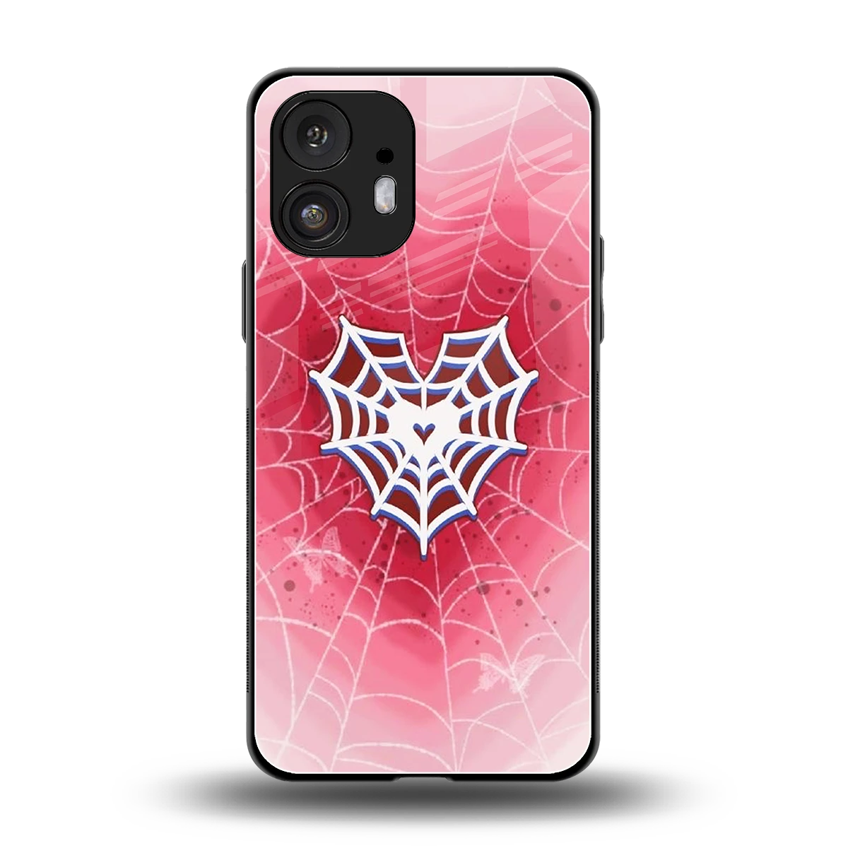 Y2K Hearts X Web back phone cover | glass case for nothing phone 2