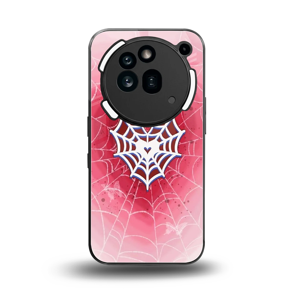 Y2K Hearts X Web back phone cover | glass case for nothing phone 3a pro