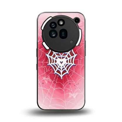 Y2K Hearts X Web back phone cover | glass case for nothing phone 3a pro
