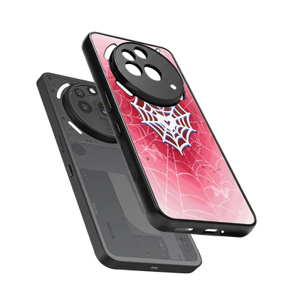 Y2K Hearts X Web sleek nothing phone 3a pro cover with tempered glass back and TPU edges
