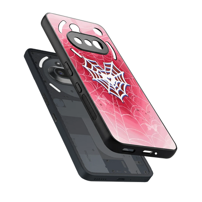 Y2K Hearts X Web sleek nothing phone 3a cover with tempered glass back and TPU edges
